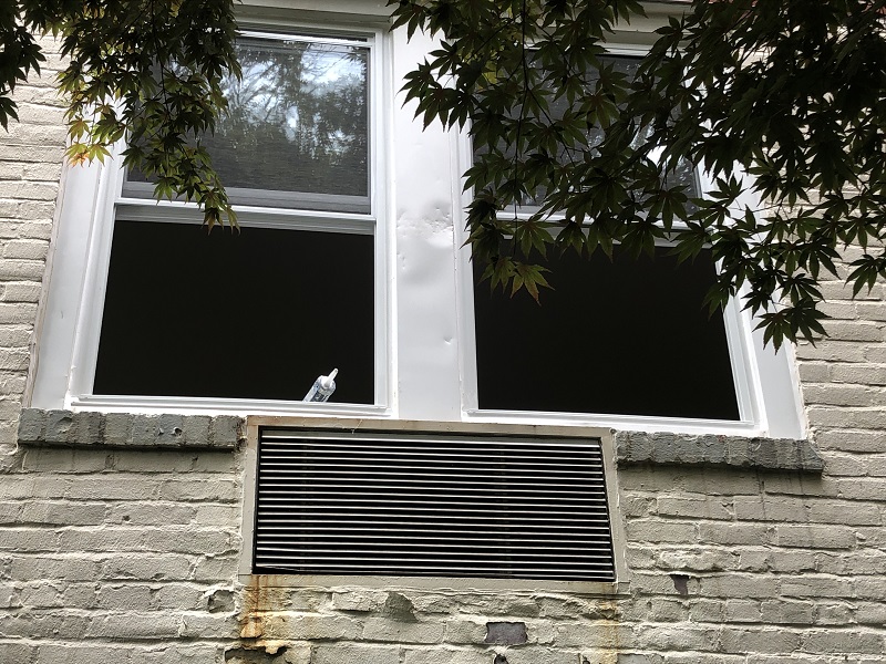 Caulk the surrounding of the window